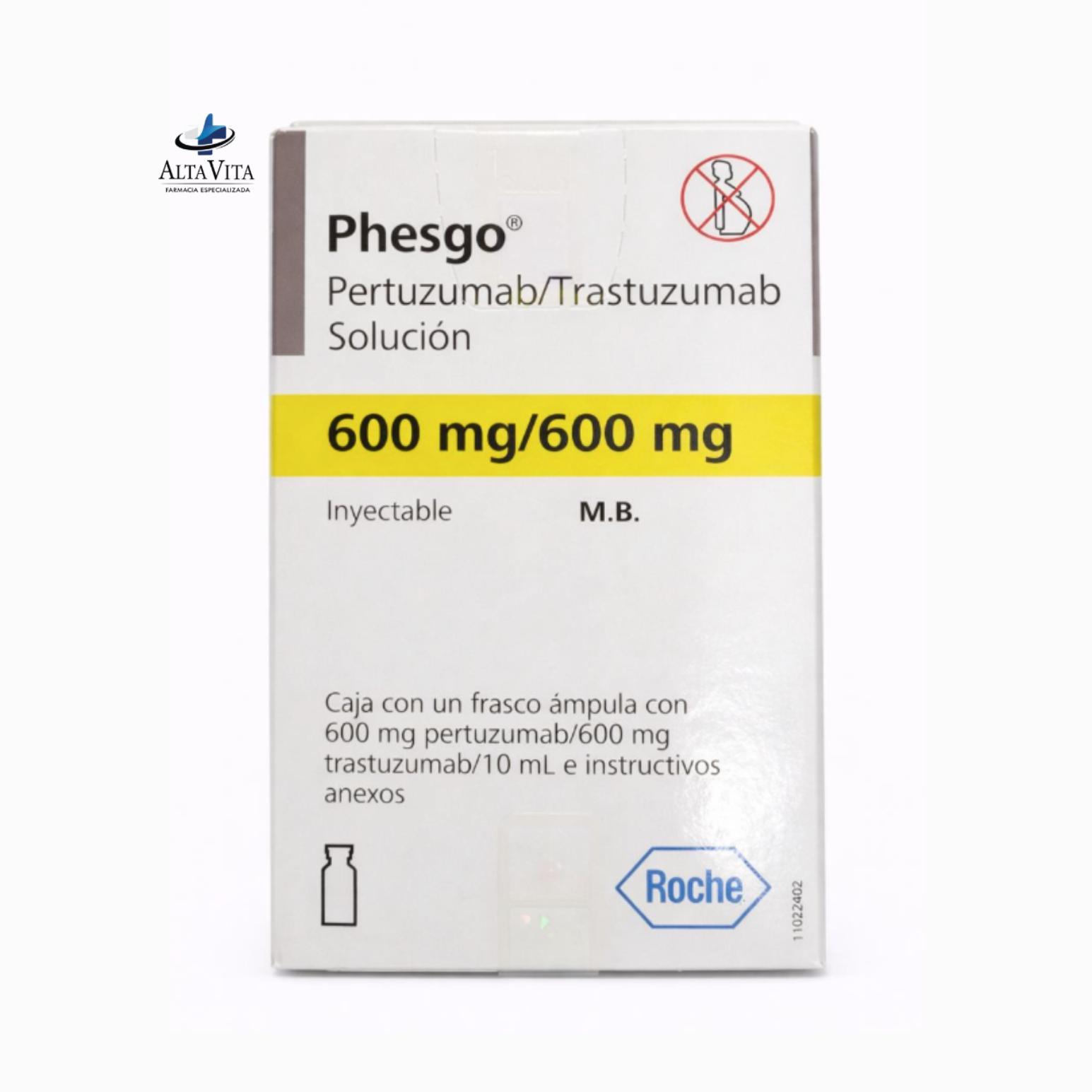Phesgo 600 mg / 600 mg / 10 ml Solución Inyectable