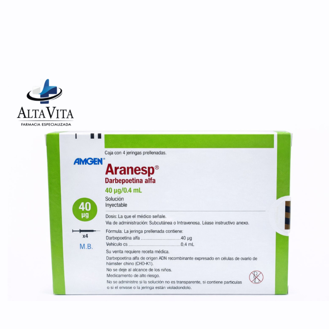 Aranesp  40 MCG/ 0.4 mL SOL INY - Darbepoetina Alfa