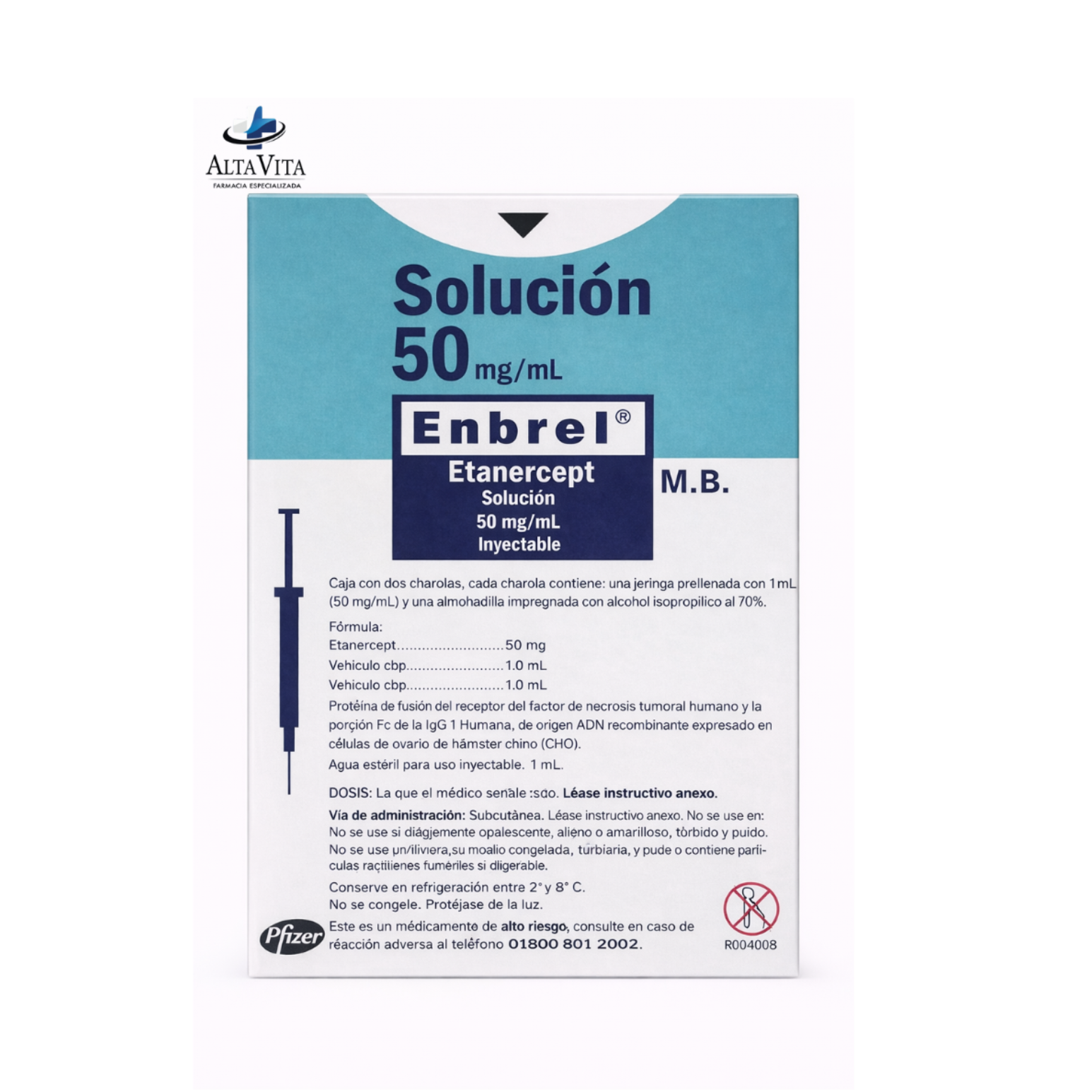 Enbrel 50 mg C/2 Jeringas Prellenadas  - Etanercept