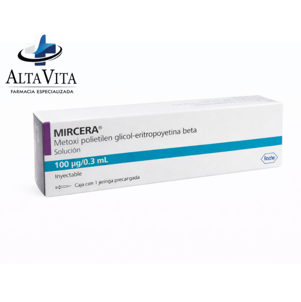 Mircera 100 MCG / 0.03 ml Sol Inyectable -  Metoxipolietilenglicol / Eritropoyetina Beta
