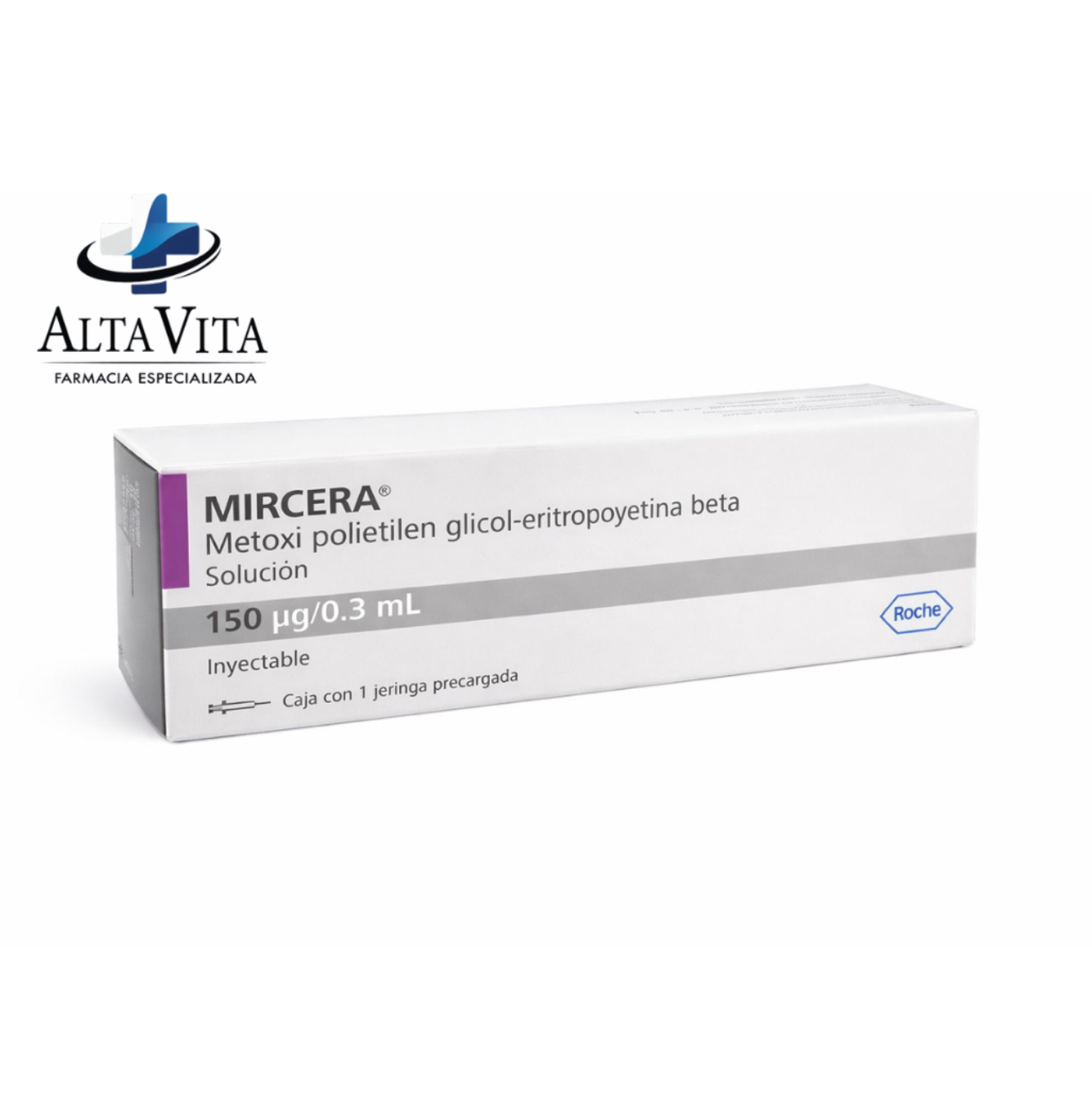 Mircera 150 MCG / 0.03 ml Sol Inyectable -  Metoxipolietilenglicol / Eritropoyetina Beta