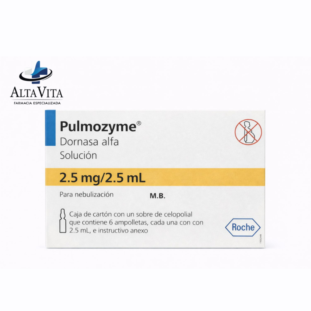 Pulmozyme 2.5 mg / ML C/6 Ampolletas   - Alfa Dornasa