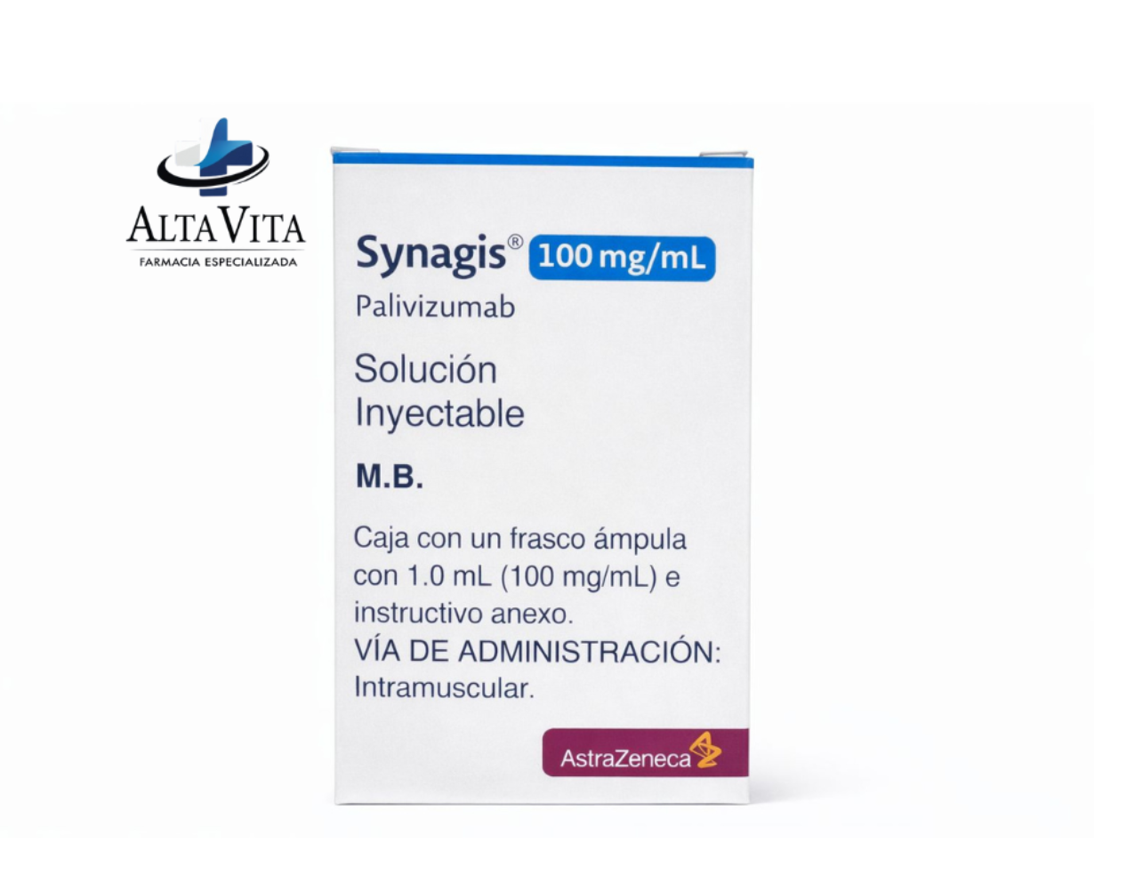Synagis 100 mg / 1 mL   - Palivizumab