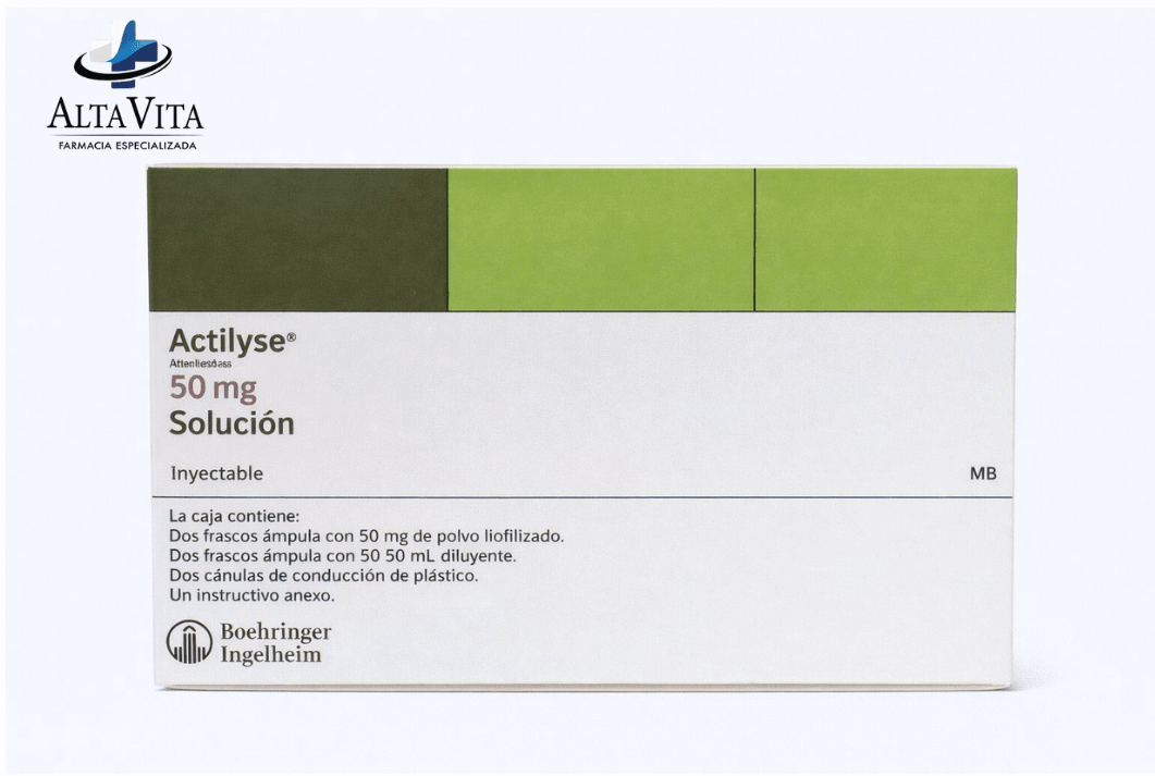 Actilyse 50 mg Sol Inyectable C/2 - Alteplasa - Farmacia Oncológica Alta Vita