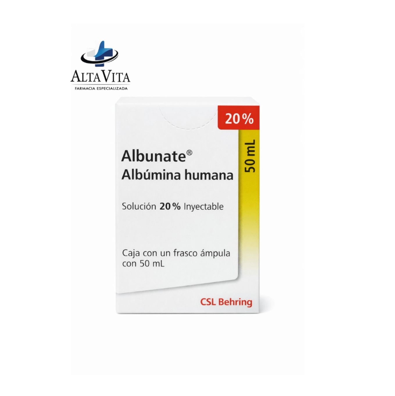Albunate 20% 10 g / 50 ml - Seroalbúmina Humana - Farmacia Oncológica Alta Vita