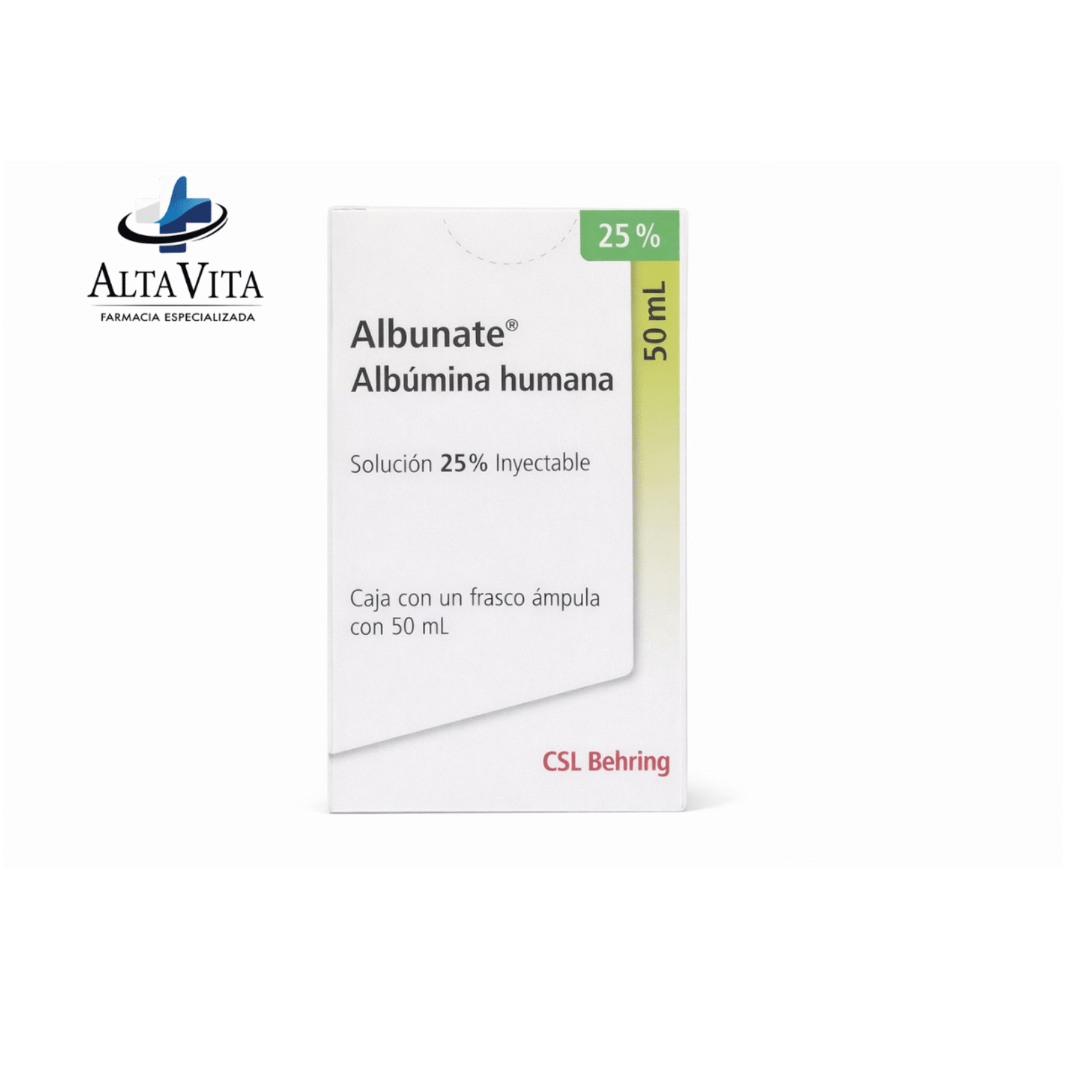 Albunate 25% 12.5 g / 50 ml - Seroalbúmina Humana - Farmacia Oncológica Alta Vita