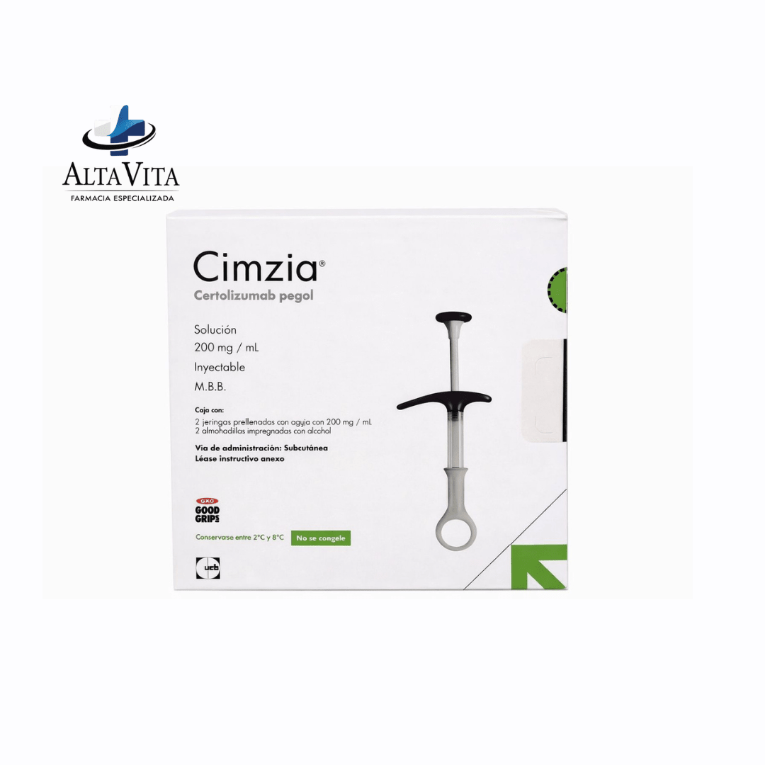 Cimzia 200 mg C/2 Jeringas Prellenadas - Certolizumab Pegol - Farmacia Oncológica Alta Vita