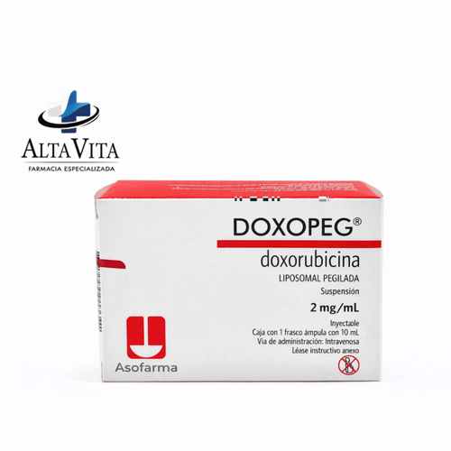 Doxopeg 2 mg / 10 ml - Doxorubicina Liposomal - Farmacia Oncológica Alta Vita