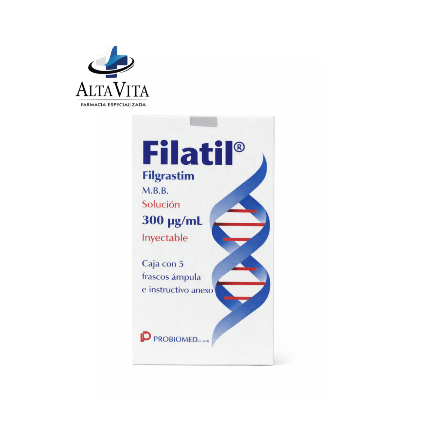 Filatil 300 MCG C/5 Frascos - Filgrastim - Farmacia Oncológica Alta Vita