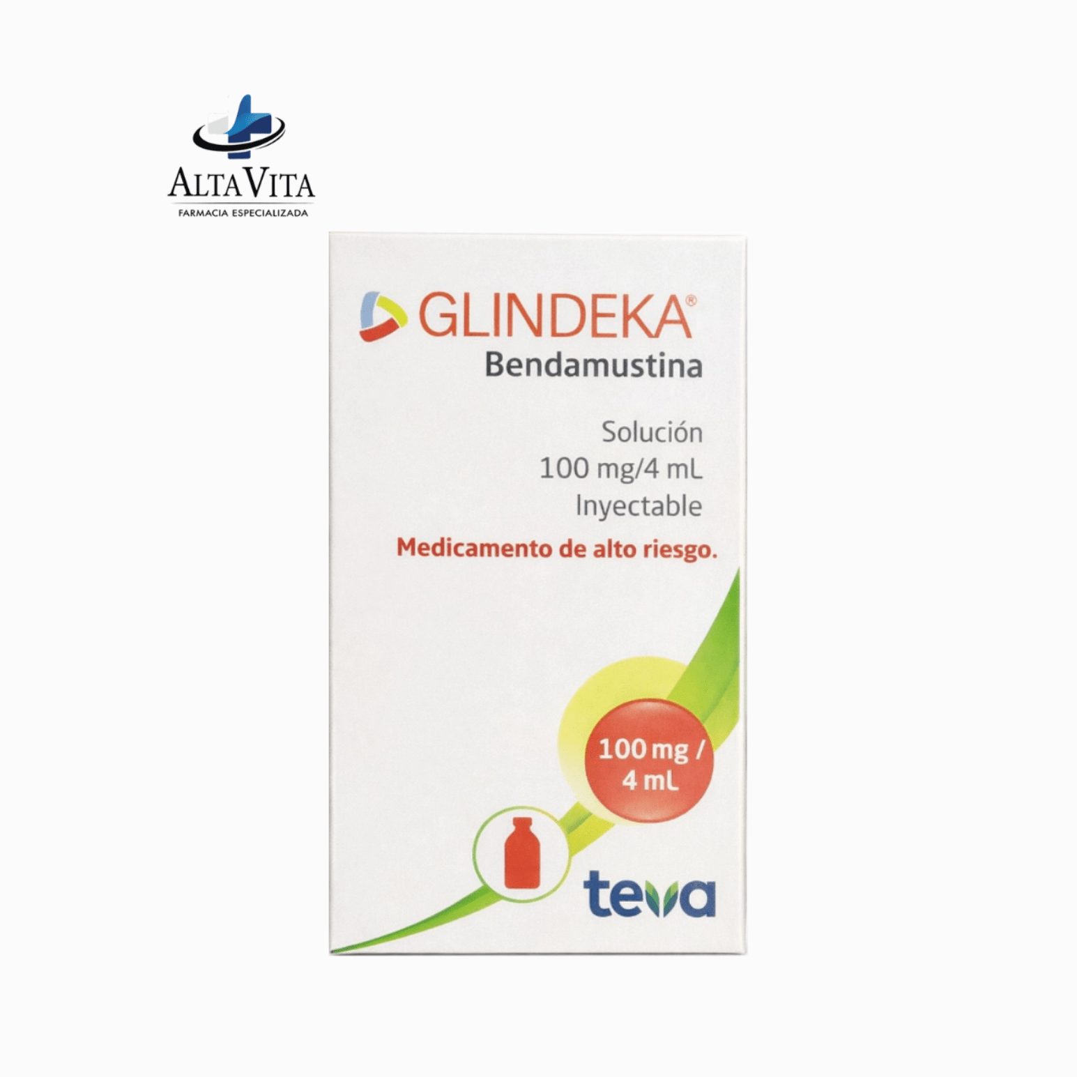 Glindeka 100 mg / 4 mL SOL INY - Bendamustina - Farmacia Oncológica Alta Vita