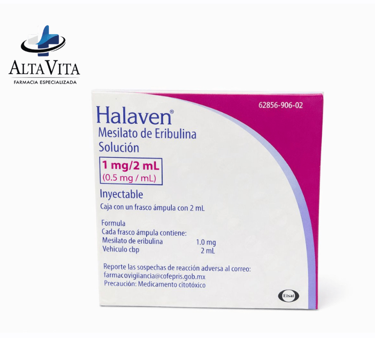 Halaven 1 mg / 2 mL SOL INY - Eribulina Mesilato - Farmacia Oncológica Alta Vita