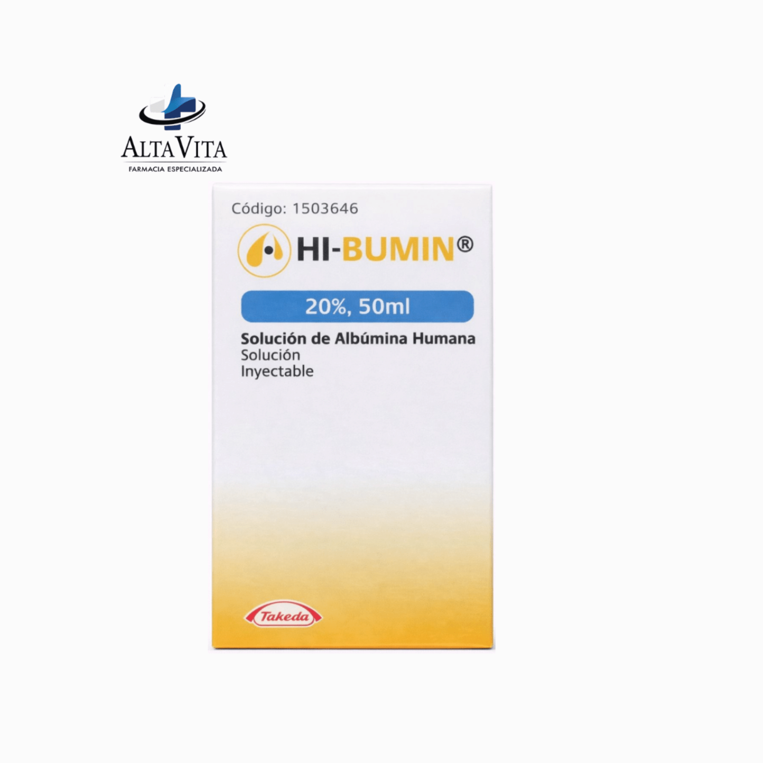 Hi - Bumin 20% / 50 ml Solución Inyectable - Suero albúmina humana - Farmacia Oncológica Alta Vita