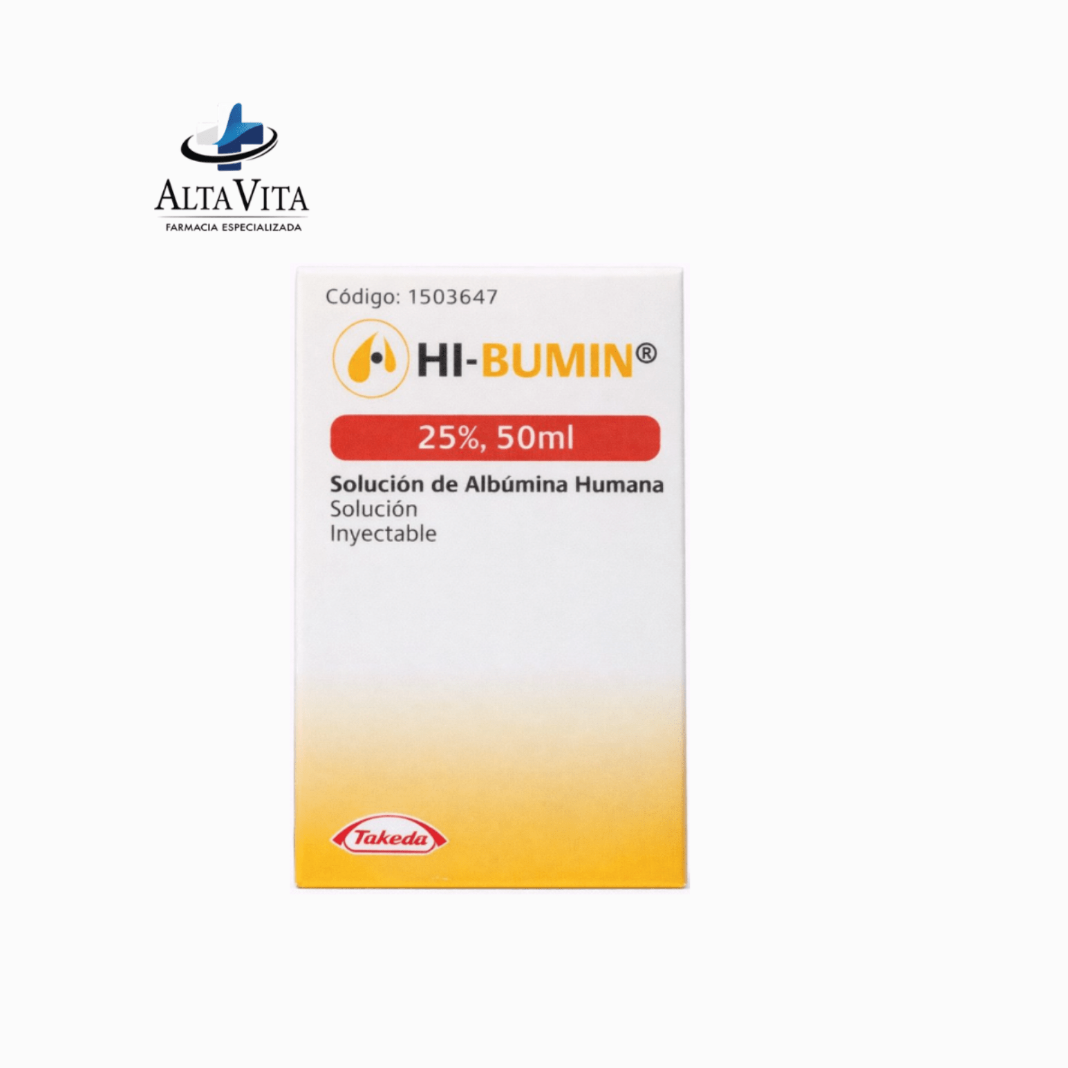 Hi - Bumin 25% / 50 ml Solución Inyectable - Suero albúmina humana - Farmacia Oncológica Alta Vita