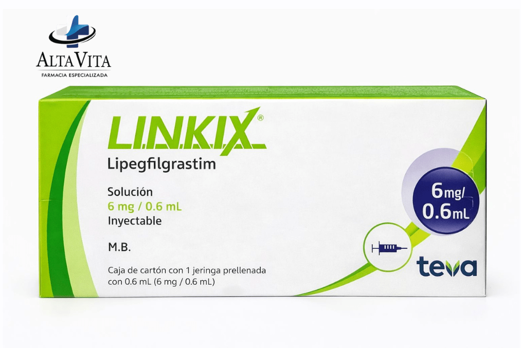 Linkix 6 mg /0.6 ml Inyectable - Lipegfilgrastim - Farmacia Oncológica Alta Vita