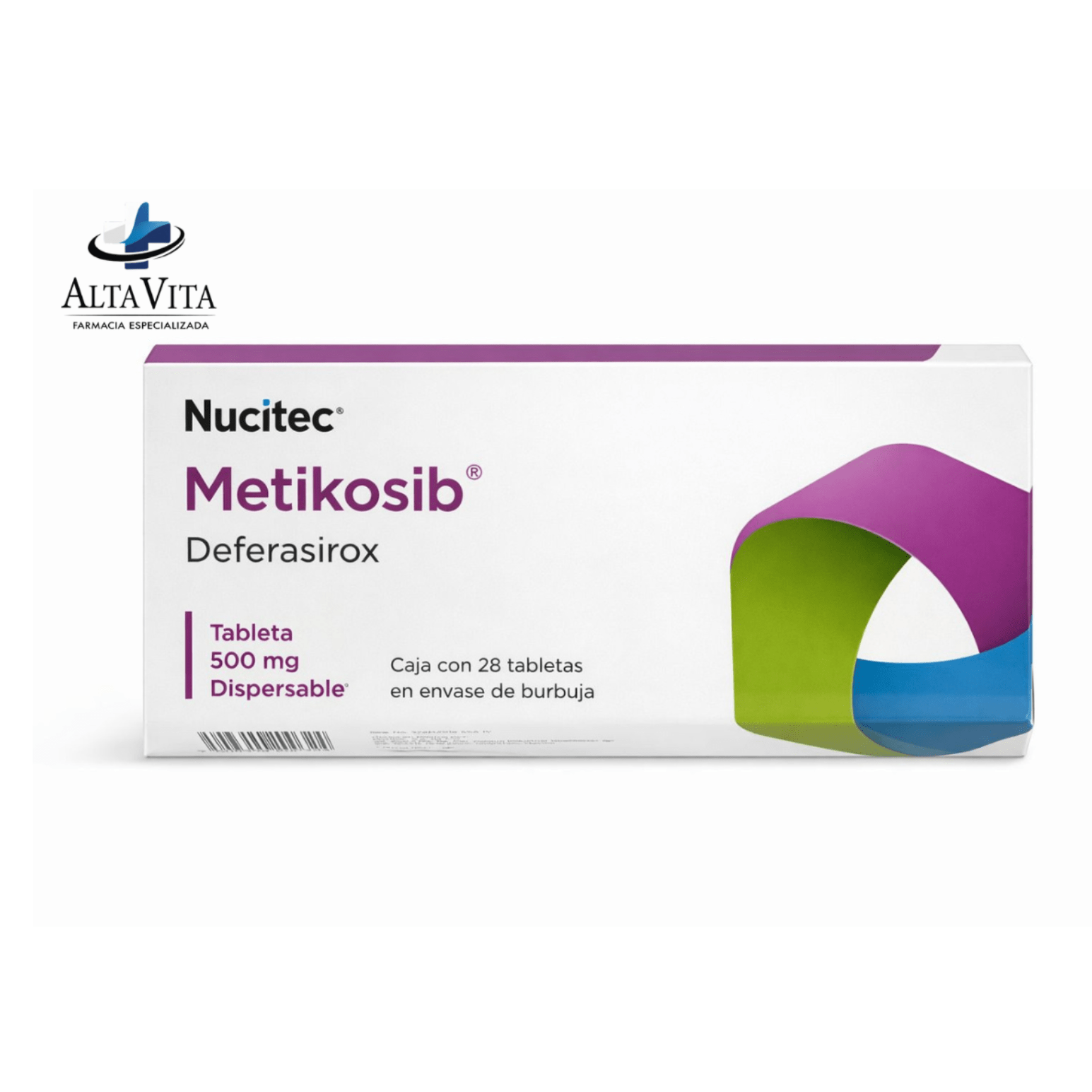 Metikosib 500 mg C/28 Tabletas - Deferasirox - Farmacia Oncológica Alta Vita