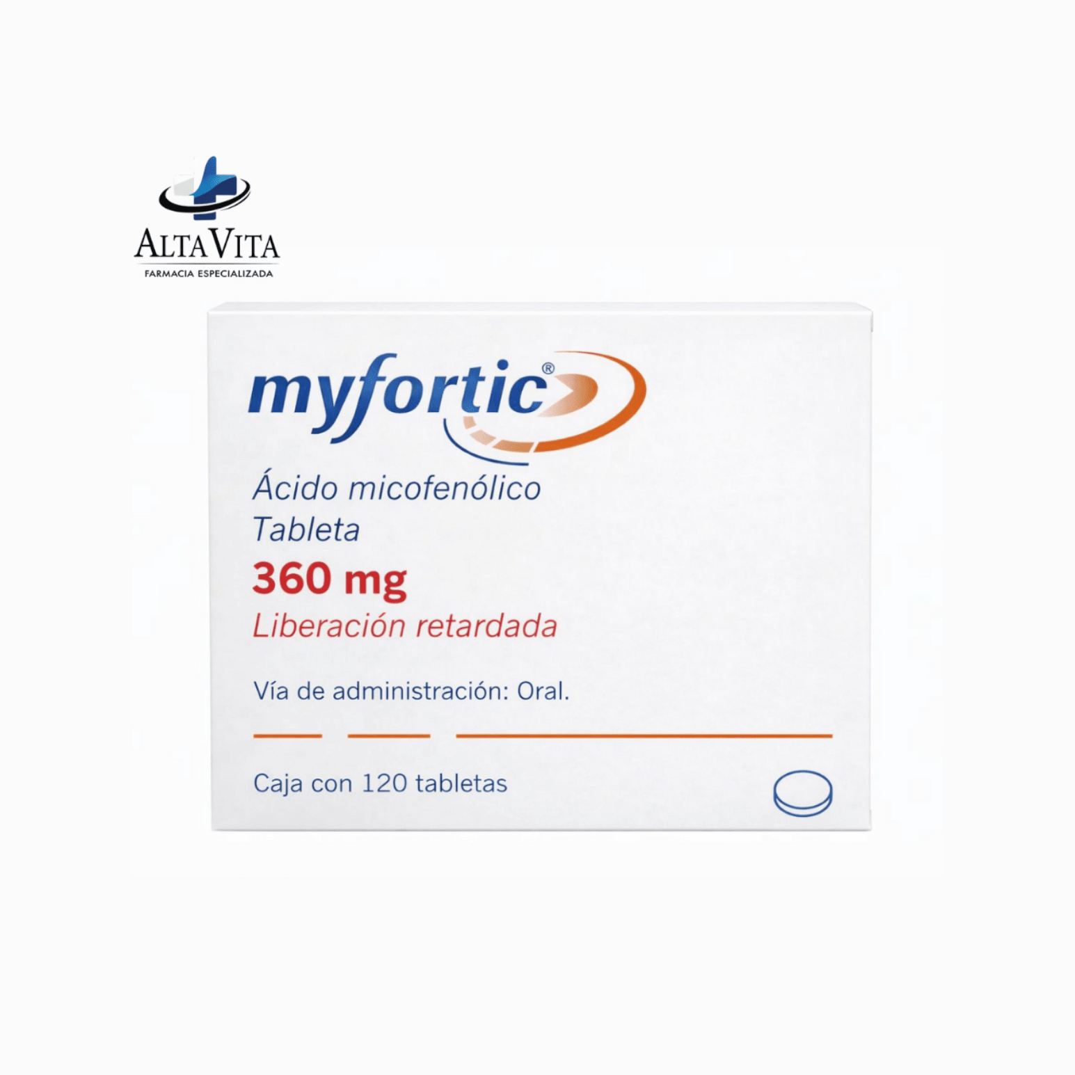 Myfortic 360 mg c/120 Tabletas - Ácido micofenólico - Farmacia Oncológica Alta Vita