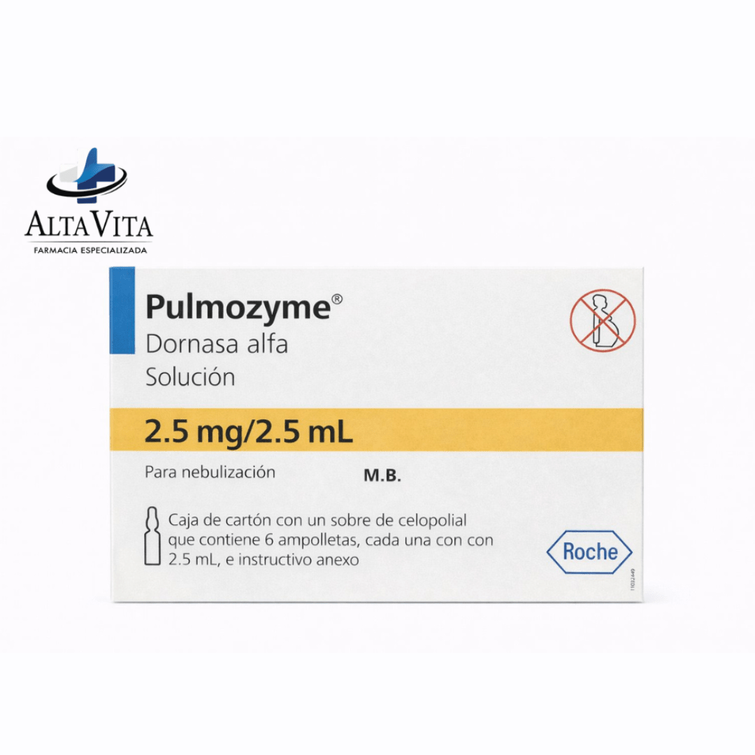 Pulmozyme 2.5 mg / ML C/6 Ampolletas - Alfa Dornasa - Farmacia Oncológica Alta Vita