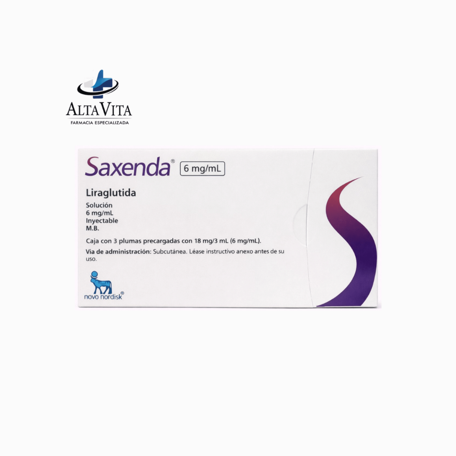 Saxenda 6 mg / 3 ml c/3 Plumas Prellenadas - Liraglutida - Farmacia Oncológica Alta Vita