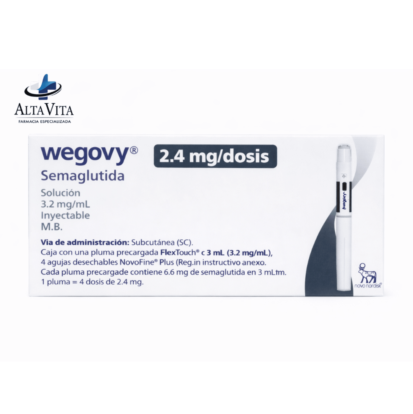 Wegoby 2.4 mg C/1 Pluma - Semaglutida - Farmacia Oncológica Alta Vita